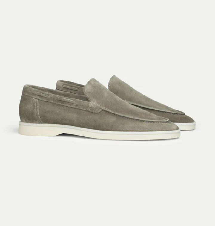 Mens Suede Loafers Slip-On Platform Style