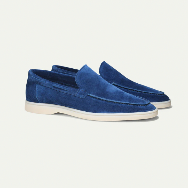 Mens Suede Loafers Slip-On Platform Style