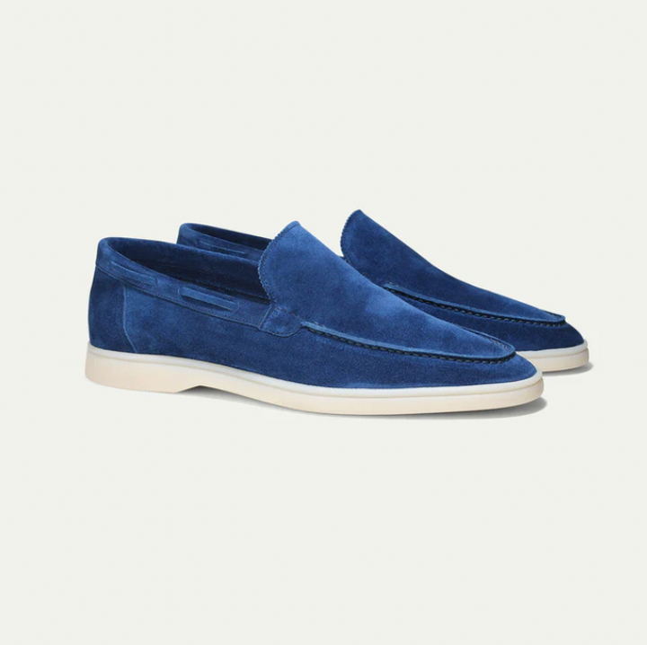 Mens Suede Loafers Slip-On Platform Style