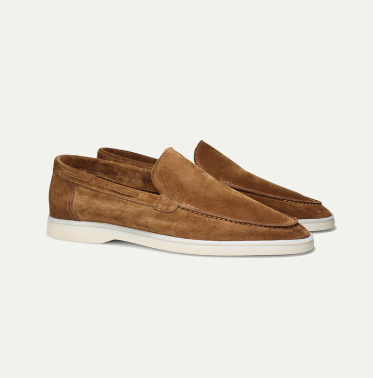Mens Suede Loafers Slip-On Platform Style