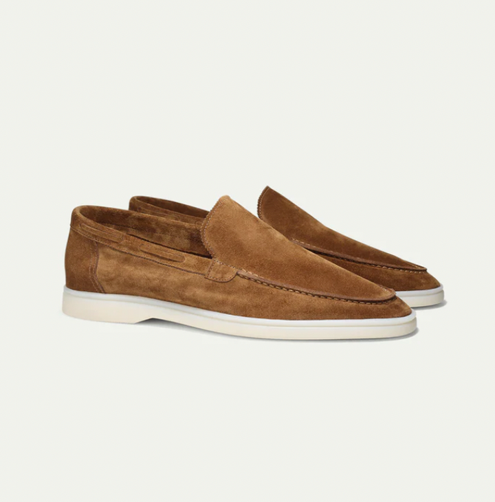 Mens Suede Loafers Slip-On Platform Style