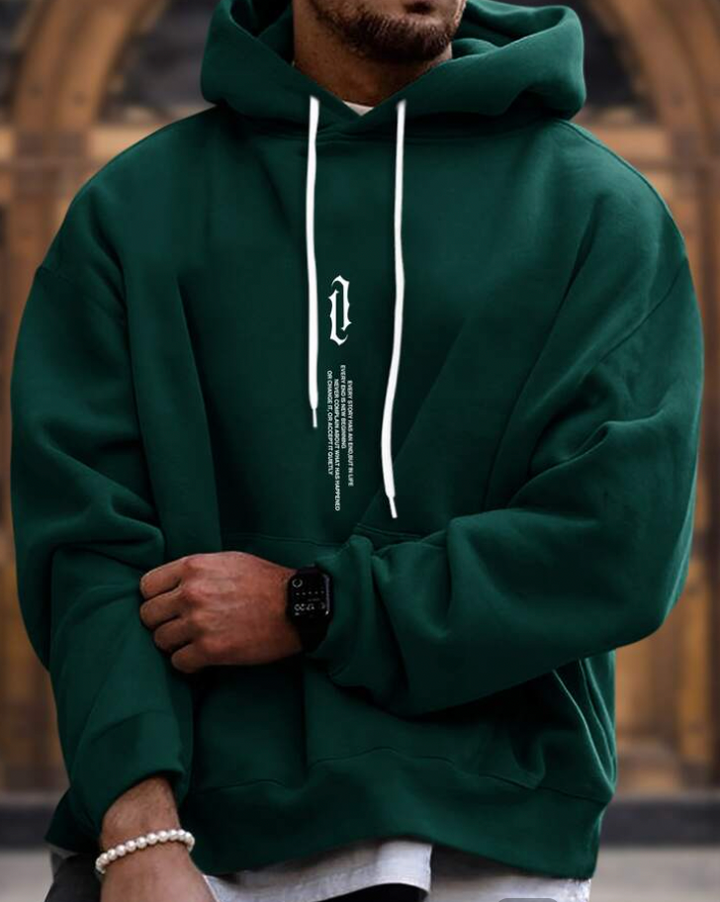 Unisex Hoodie Cotton Blend Relaxed Fit Comfortable