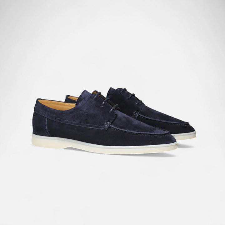 Mens Derby Shoes Suede Moc Toe Design - BritishMode