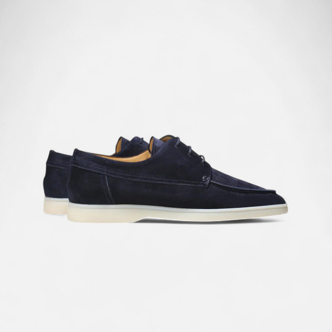 Mens Derby Shoes Suede Moc Toe Design