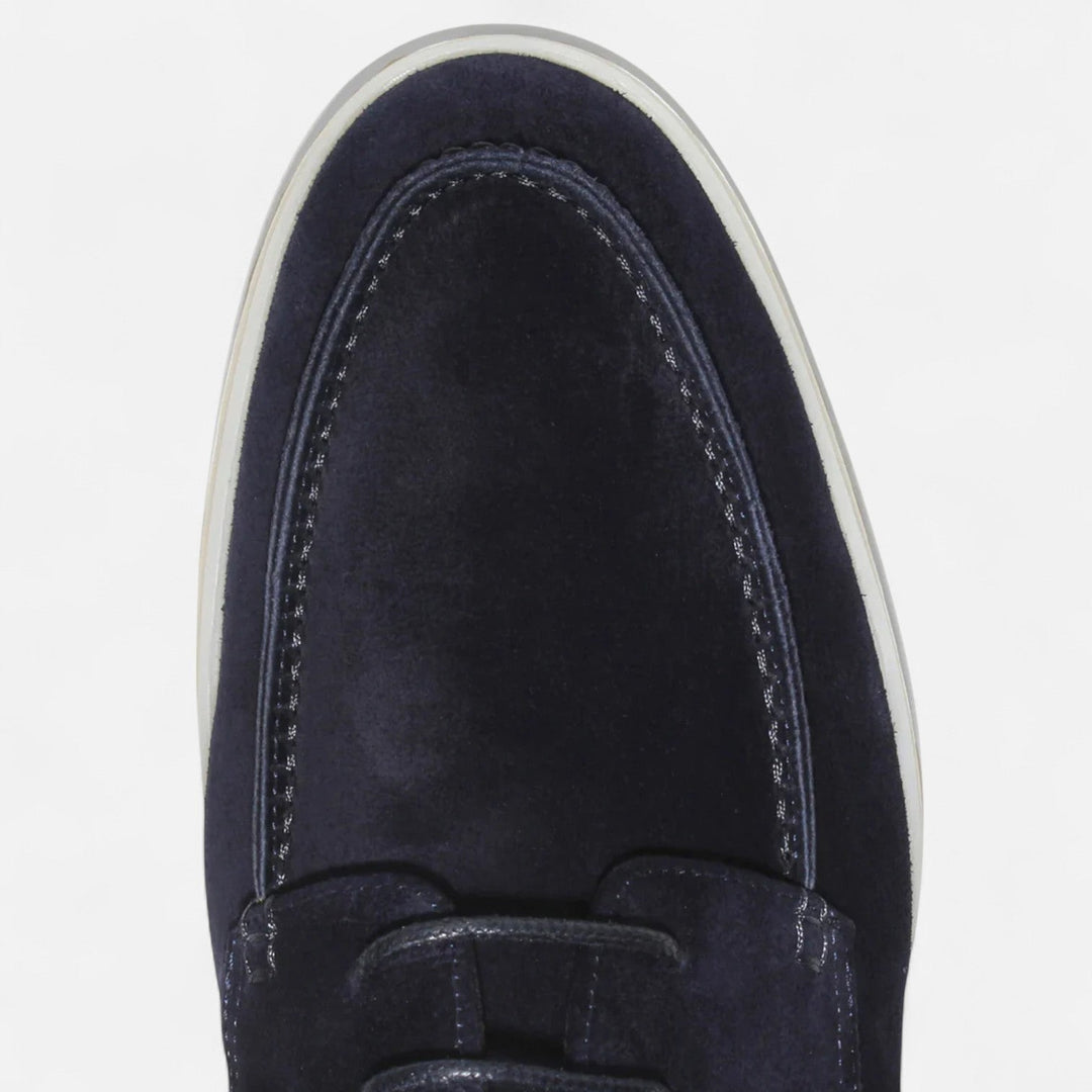 Mens Derby Shoes Suede Moc Toe Design