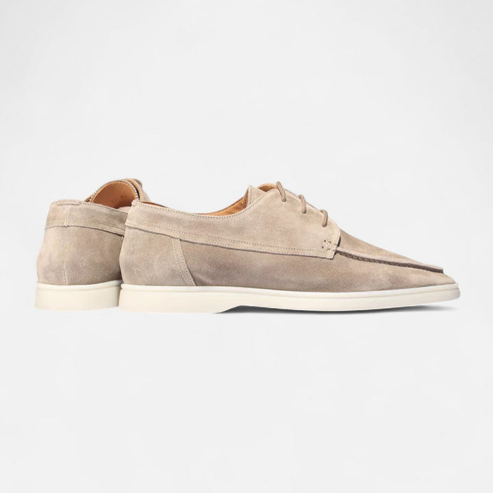 Mens Derby Shoes Suede Moc Toe Design
