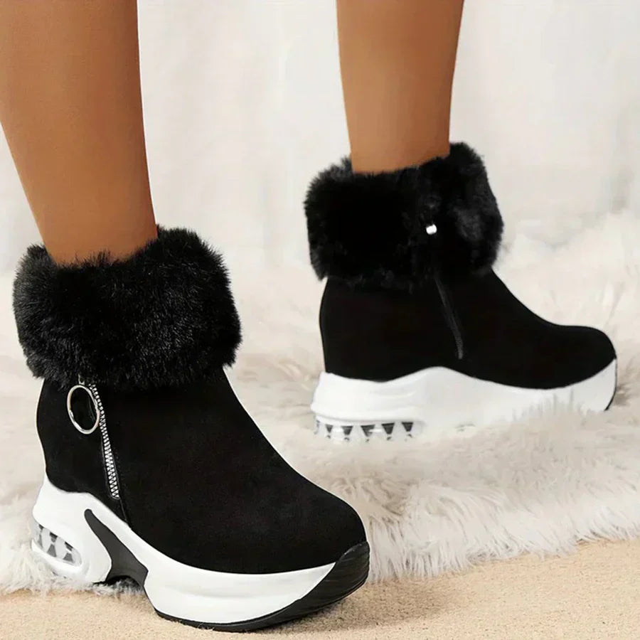 Womens Padded Comfort Shoes with Insulated Warmth