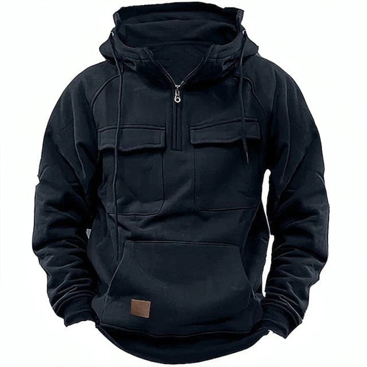 Mens Motorcycle Hoodie Cotton Blend Rugged Fit