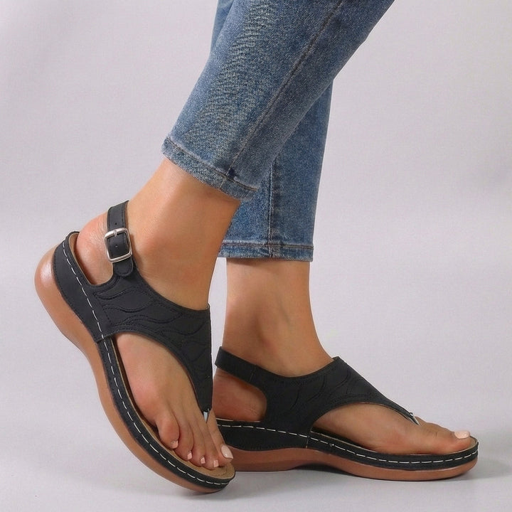 Womens Wedge Sandals with Ankle Strap Comfort Fit