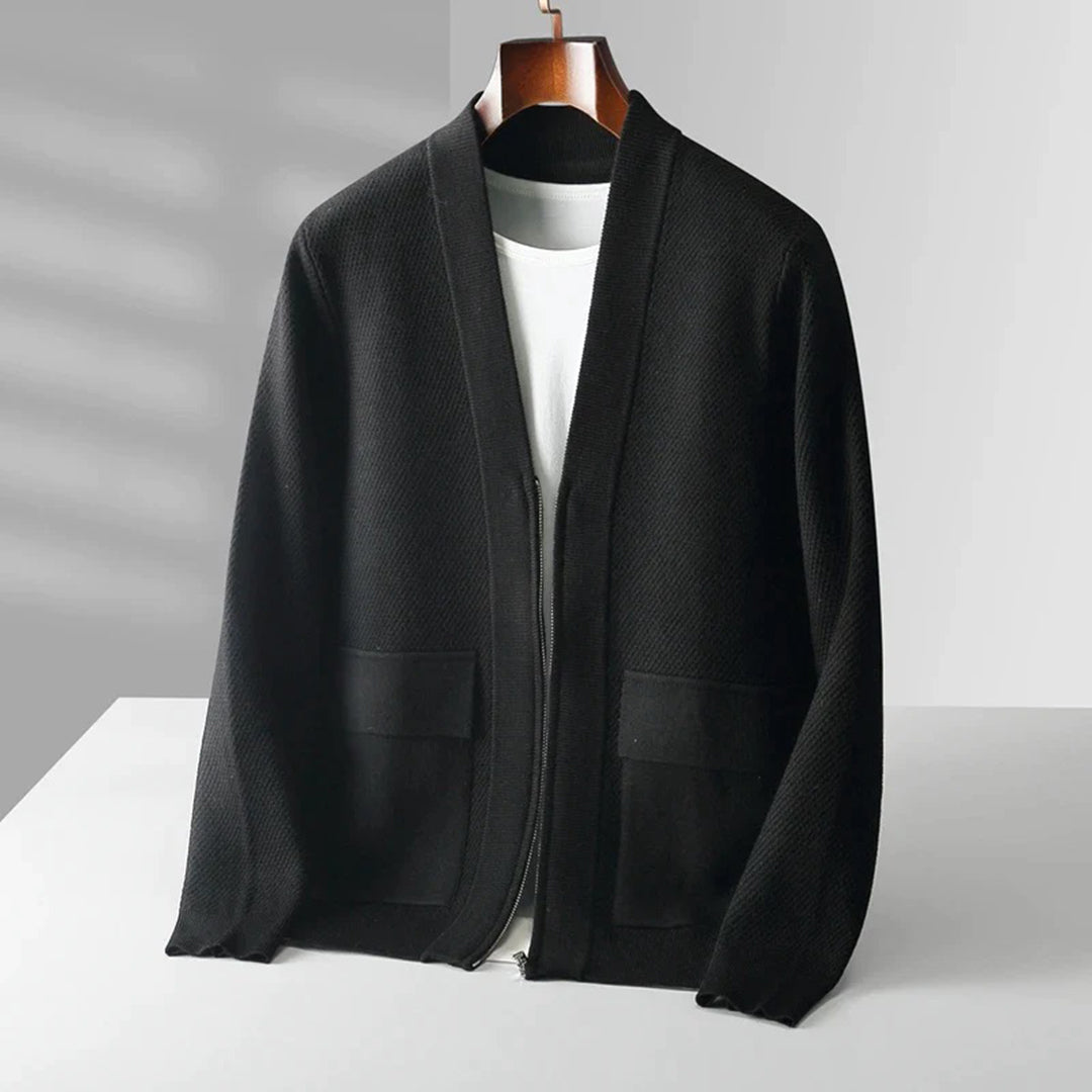 Unisex Wool Blend Cardigan Classic Fit