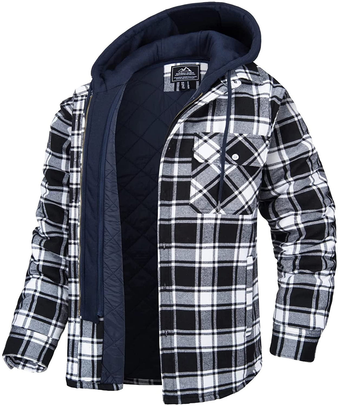 Mens Hooded Jacket Lightweight Mid-Season Fit - BritishMode