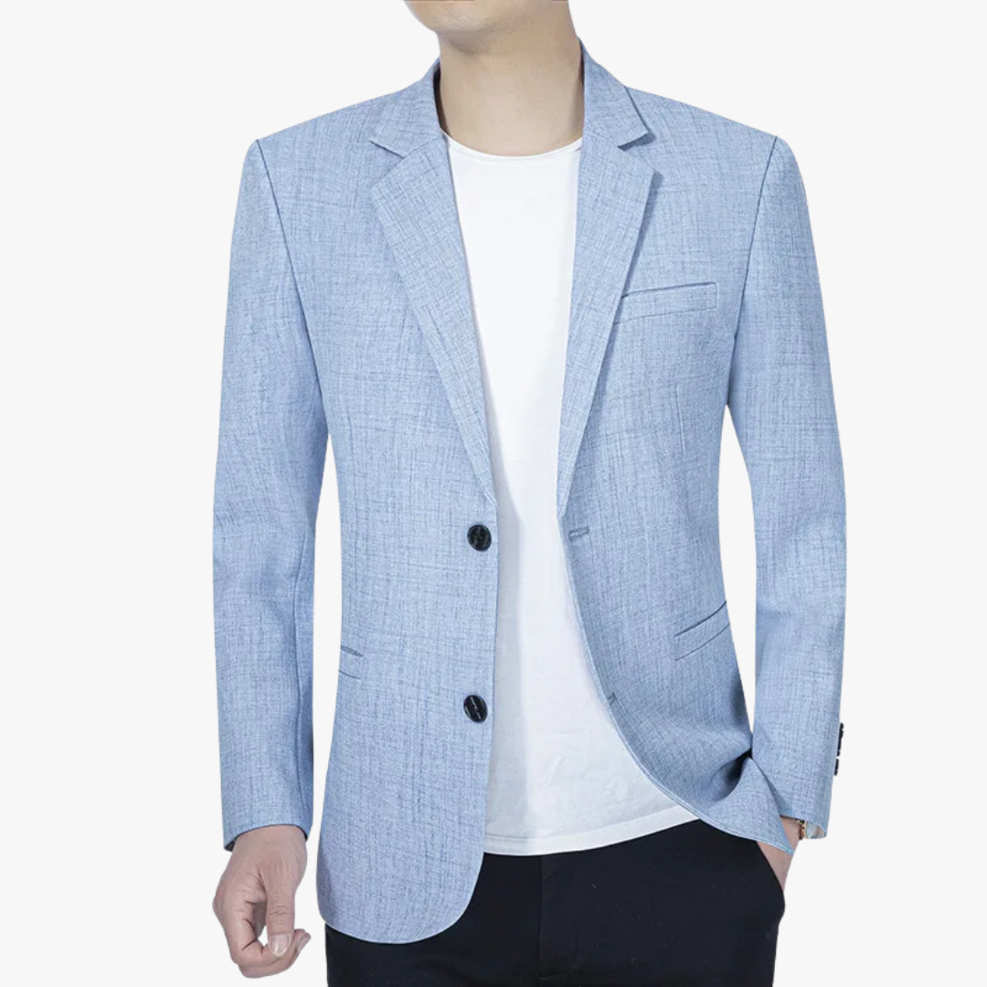 Mens Blazer Jacket Breathable Blend Sleek Fit