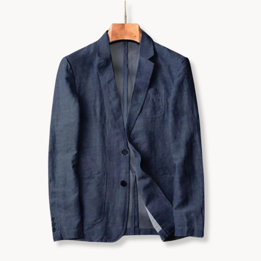 Mens Blazer Jacket Lightweight Blend Tailored Fit Breathable