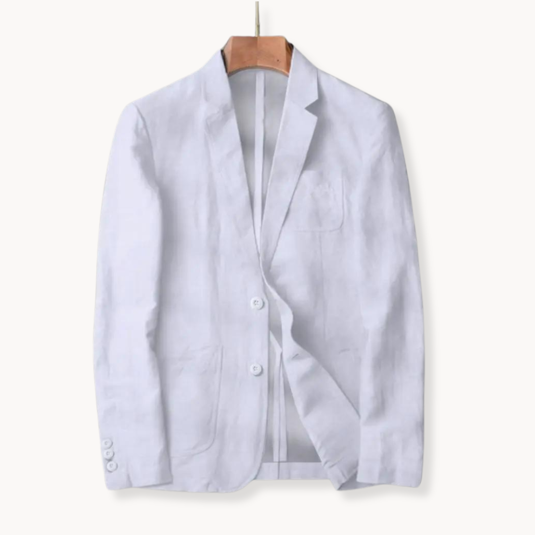 Mens Blazer Jacket Lightweight Blend Tailored Fit Breathable