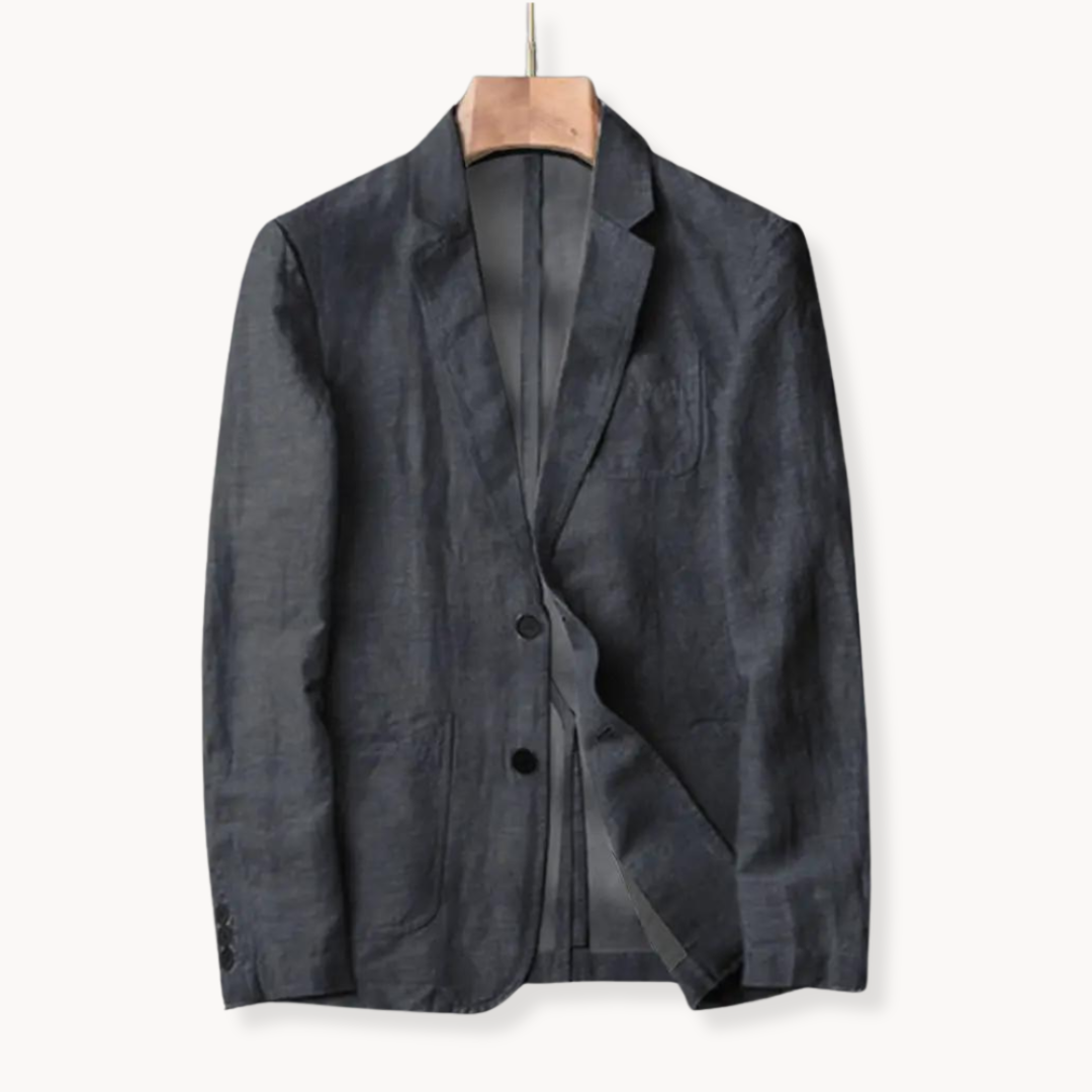 Mens Blazer Jacket Lightweight Blend Tailored Fit Breathable