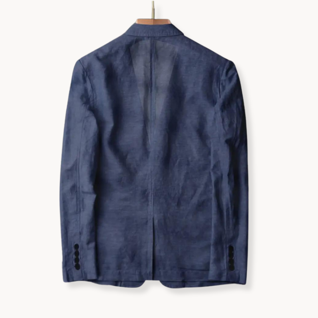 Mens Blazer Jacket Lightweight Blend Tailored Fit Breathable