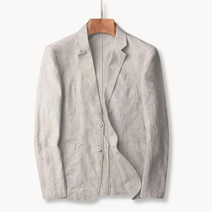 Mens Blazer Jacket Lightweight Blend Tailored Fit Breathable - BritishMode