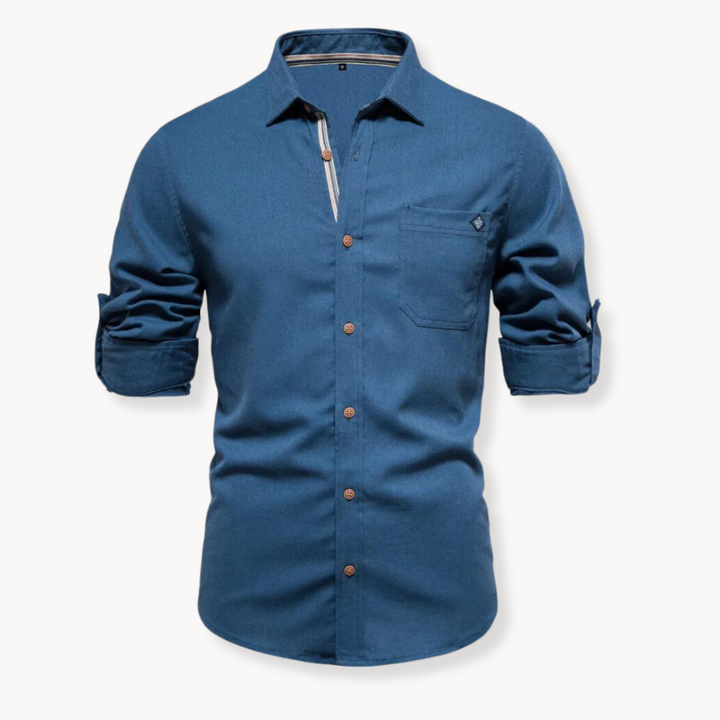 Womens Breathable Blend Blouse Button Front Relaxed Fit