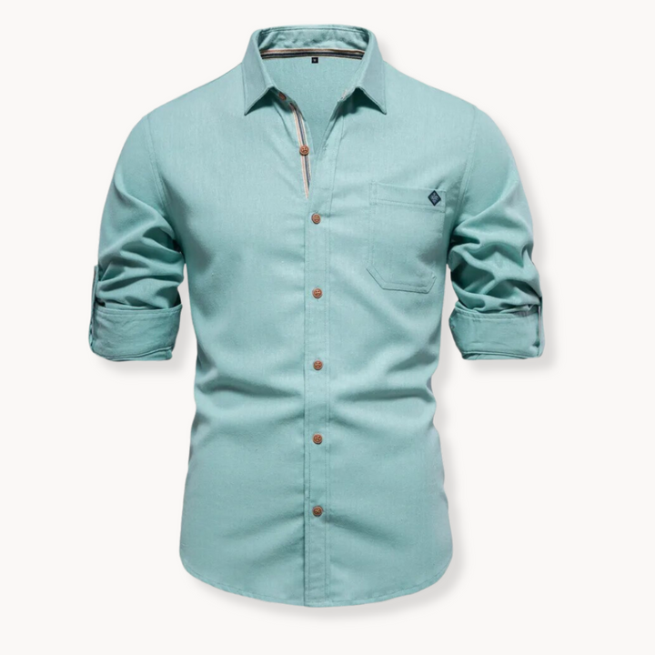 Womens Breathable Blend Blouse Button Front Relaxed Fit