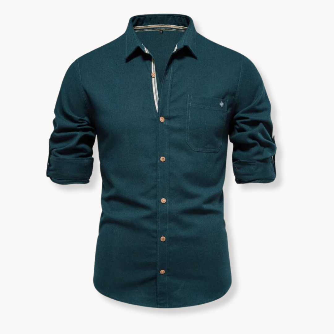 Womens Breathable Blend Blouse Button Front Relaxed Fit - BritishMode