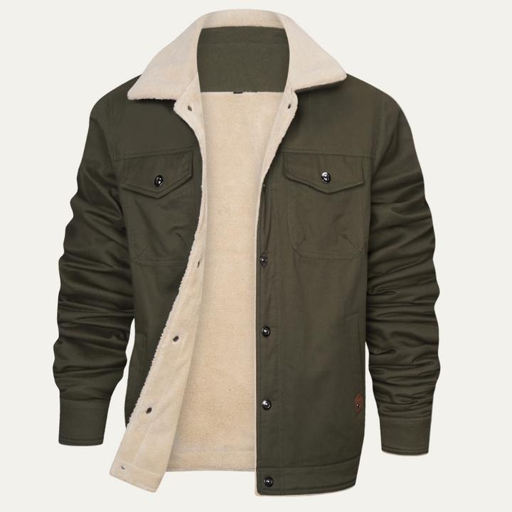 Mens Windbreaker Jacket Thermal Fleece Outdoor