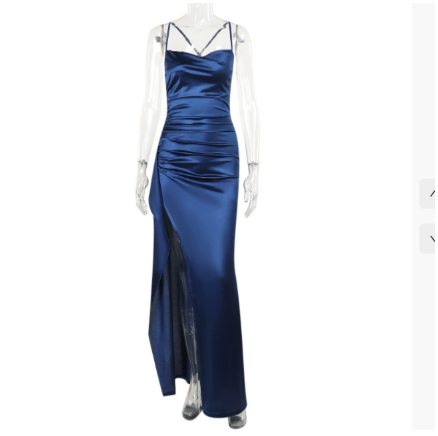 Womens Long Dress with High Leg Slit