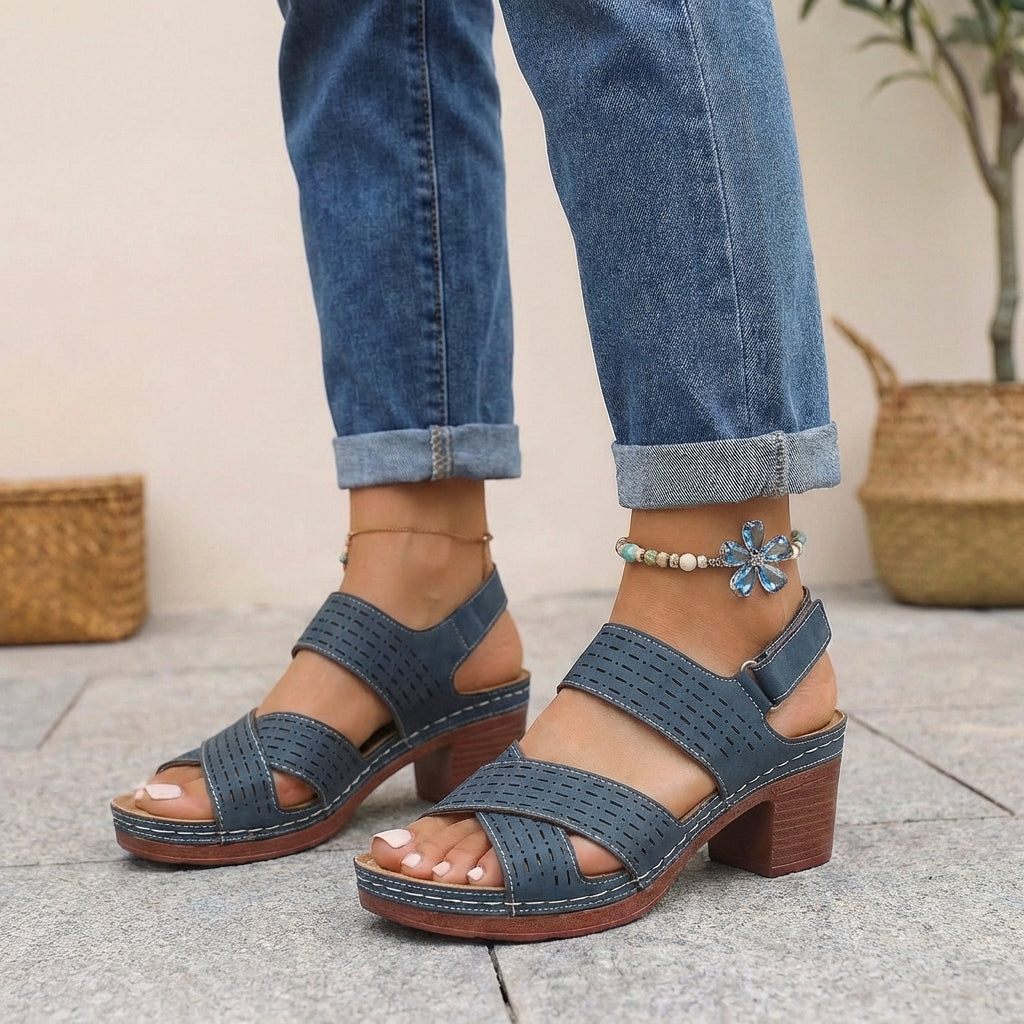 Womens Orthopedic Platform Heel Sandals Comfortable Fit - BritishMode