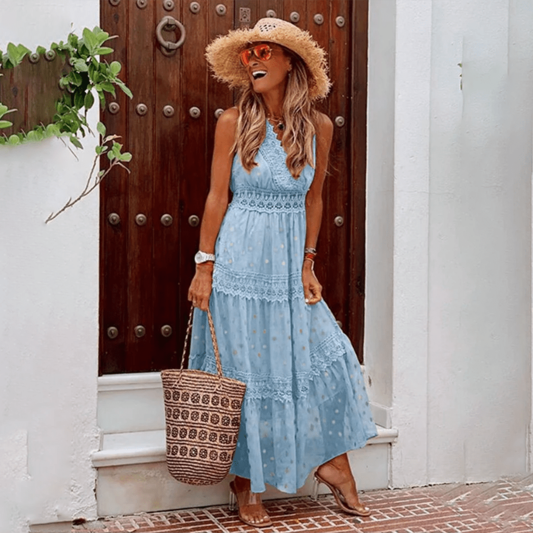 Womens Maxi Dress Bohemian Style Lightweight