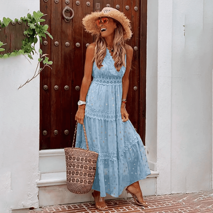 Womens Maxi Dress Bohemian Style Lightweight