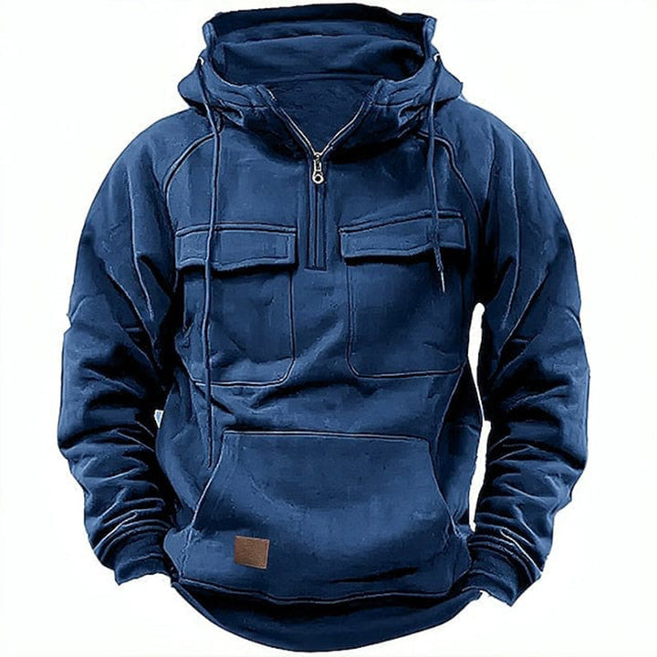 Mens Motorcycle Hoodie Cotton Blend Rugged Fit