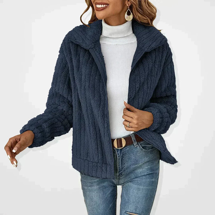 Womens Jacket Soft Fleece Relaxed Fit