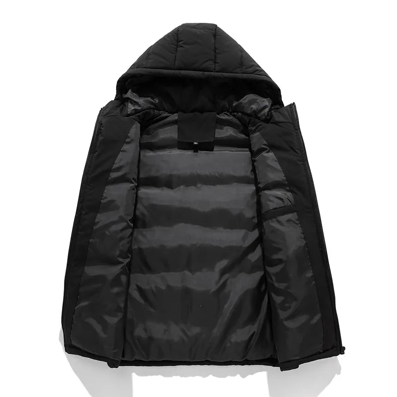 Unisex Hooded Bodywarmer Polyester Blend Layered Warmth