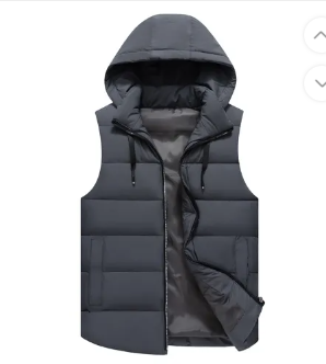 Unisex Hooded Bodywarmer Polyester Blend Layered Warmth