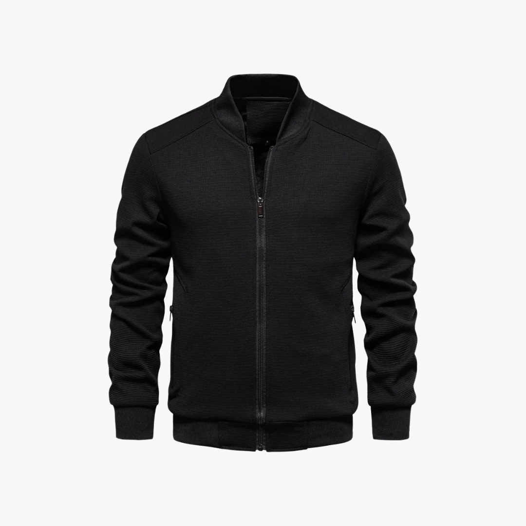Mens Bomber Jacket Waffle Knit Blend Breathable Fit