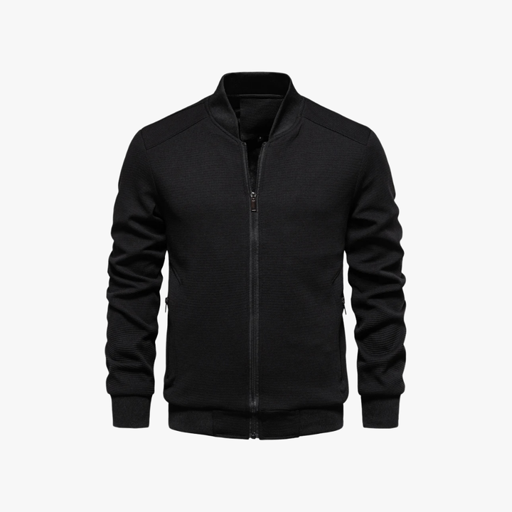 Mens Bomber Jacket Waffle Knit Blend Breathable Fit