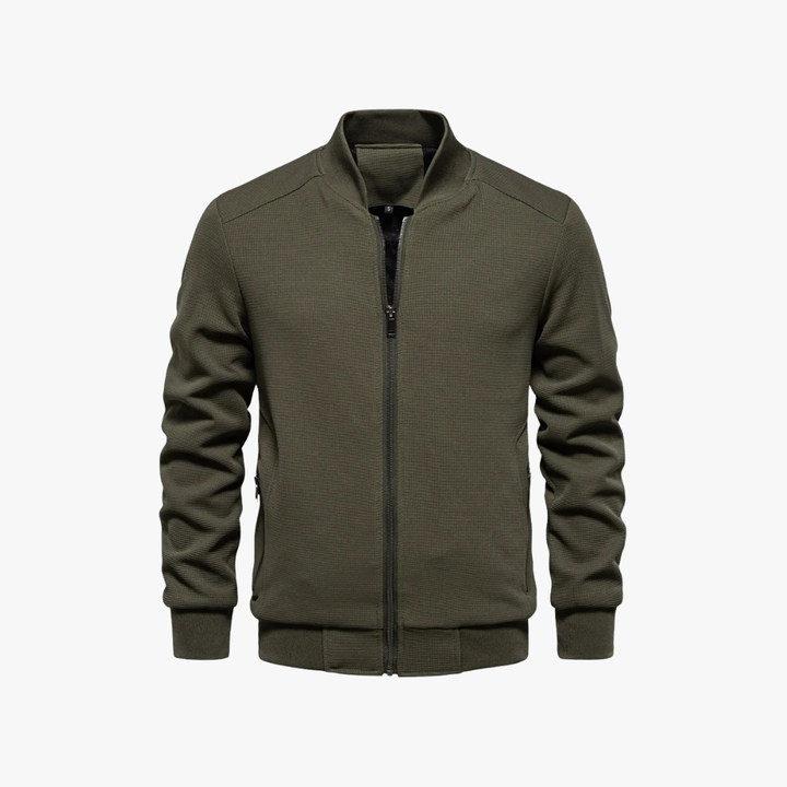 Mens Bomber Jacket Waffle Knit Blend Breathable Fit