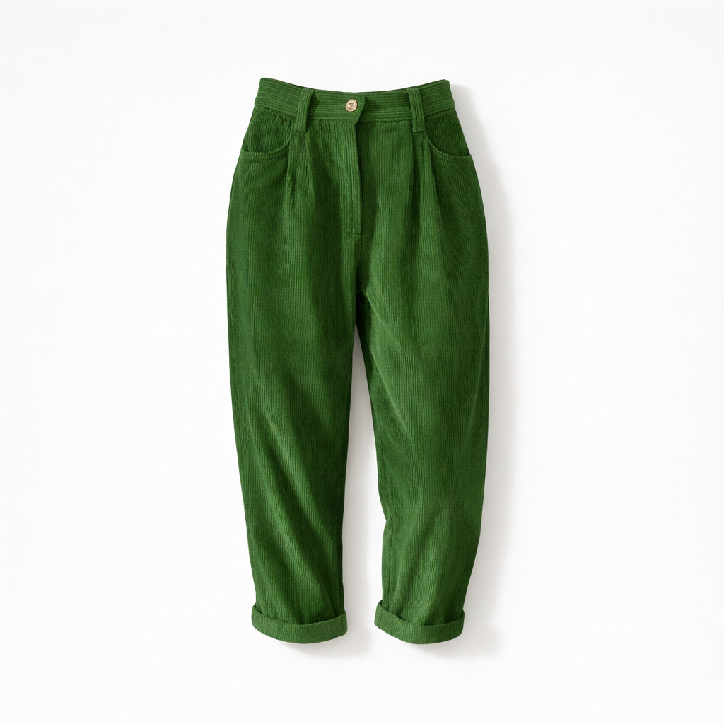 Womens Corduroy Trousers Relaxed Fit
