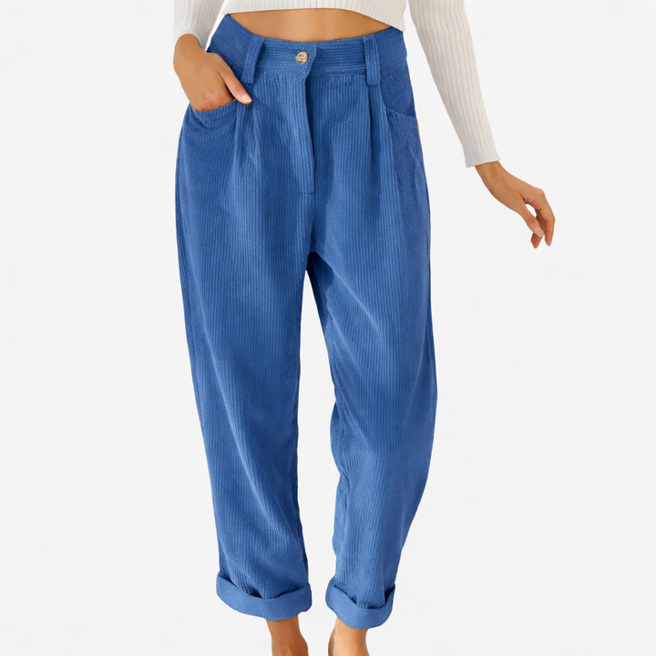 Womens Corduroy Trousers Relaxed Fit