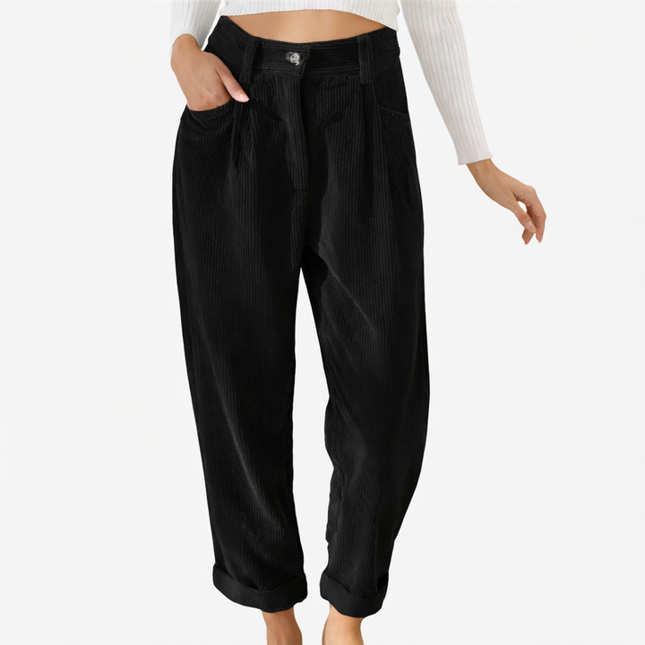Womens Corduroy Trousers Relaxed Fit