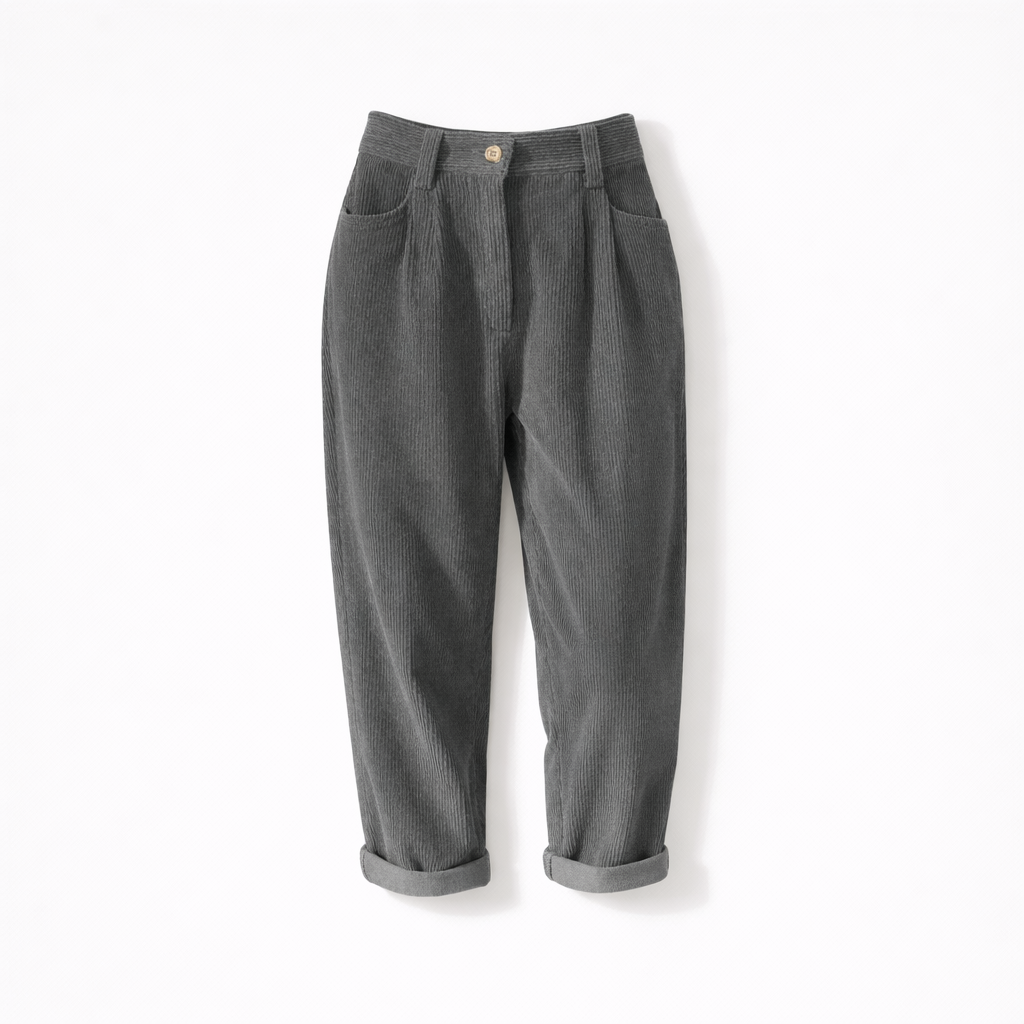 Womens Corduroy Trousers Relaxed Fit