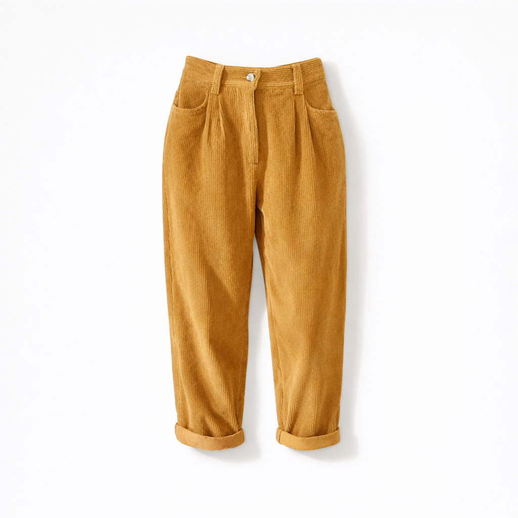 Womens Corduroy Trousers Relaxed Fit