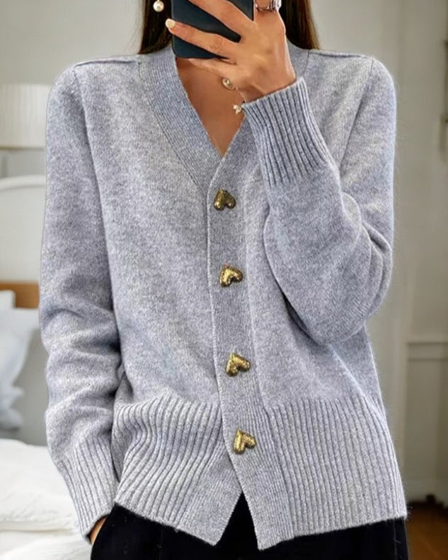 Womens Knit Cardigan Soft Comfortable Fit - BritishMode