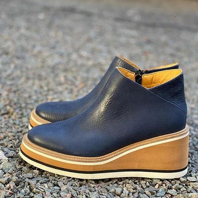 Womens Ankle Boots High Heel Leather Style