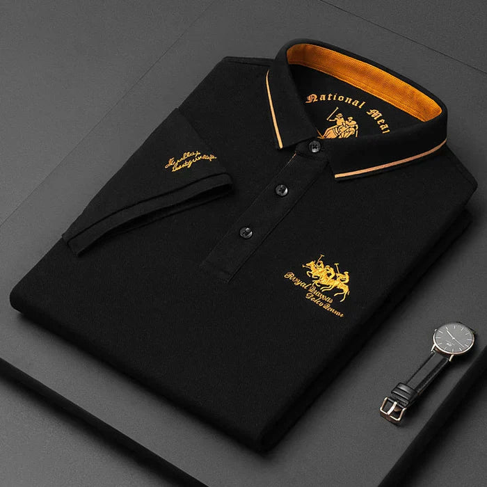 Mens Polo Shirt Cotton Classic Fit Smart Casual