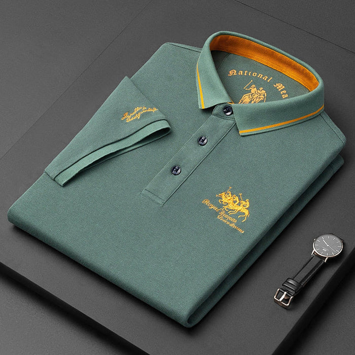 Mens Polo Shirt Cotton Classic Fit Smart Casual