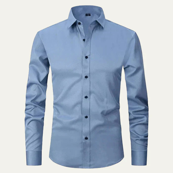 Mens Dress Shirt Cotton Classic Point Collar