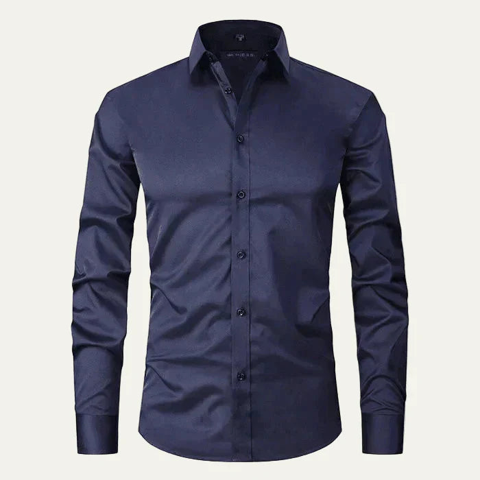 Mens Dress Shirt Cotton Classic Point Collar