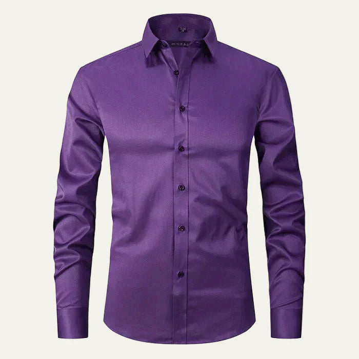 Mens Dress Shirt Cotton Classic Point Collar