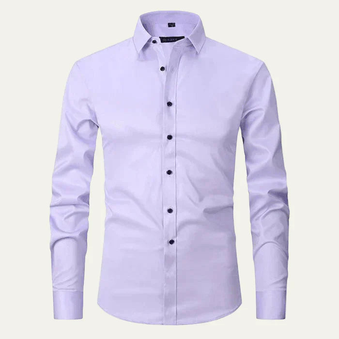 Mens Dress Shirt Cotton Classic Point Collar