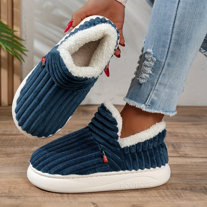 Unisex Plush Indoor Slippers Soft Cozy Non-Slip Slip-On